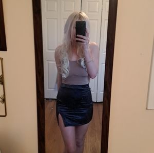 Silky black skirt